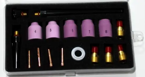 

17 PCS Argon Tig Welding Parts Kit with Plastic Package For WP9 WP20 Tig Torch