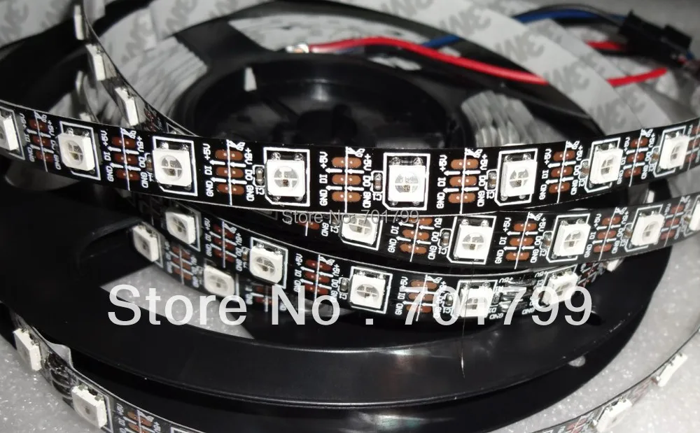 

4m DC5V WS2812B BLACK PCB led pixel srip,non-waterproof,60pcs WS2812B/M with 60pixels