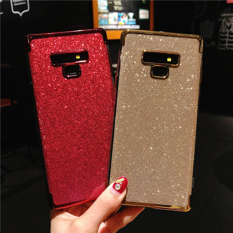 Glitter-Frame-TPU-Case-For-Samsung-Note-9-S9-S8-Plus-S7-S6-Edge-A3-A5