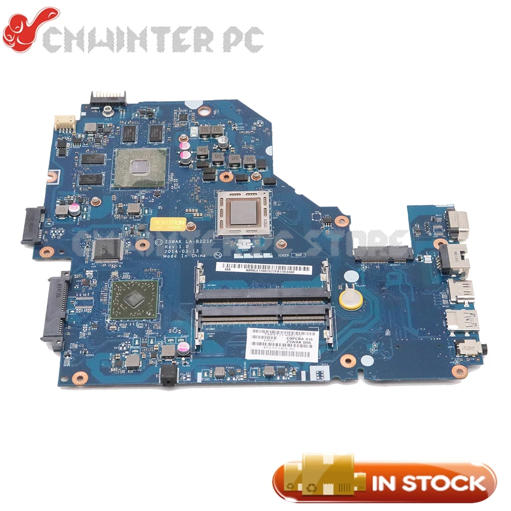 NOKOTION для acer Aspire E5-551G материнская плата ноутбука NBMLE11001 Z5WAK LA-B221P A10-7300 CPU R7 M265 graphics |