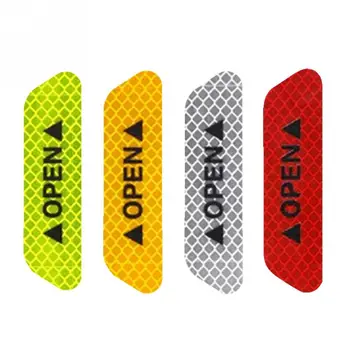 

Aliauto 4 X Car Door Stickers Safety Warning Mark OPEN Sign Reflective Strips Tape Universal Exterior for Citroen Peugeot Toyota