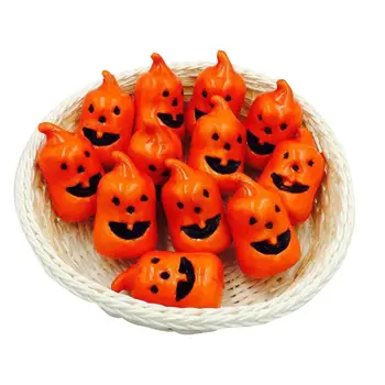 

12pcs/pack Halloween Decorative Simulation Pumpkin with Face Mini Foam Pumpkins for Home Decoration Halloween DIY Party Supplies