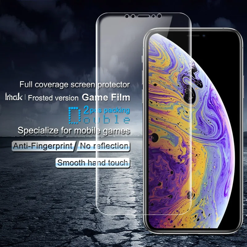 IMAK 2 шт. анти отпечатков пальцев Матовый Версия игры пленка для iPhone XS Max полный