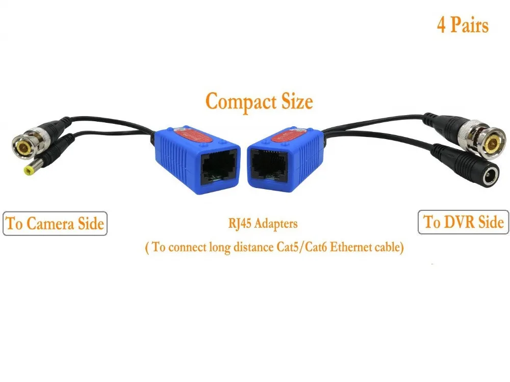 Pripaso 4 par de vídeo passivo balun