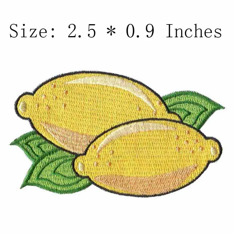 

Lemon embroidery patch 2.5"wide/ricamo/fruits patch/hot cut