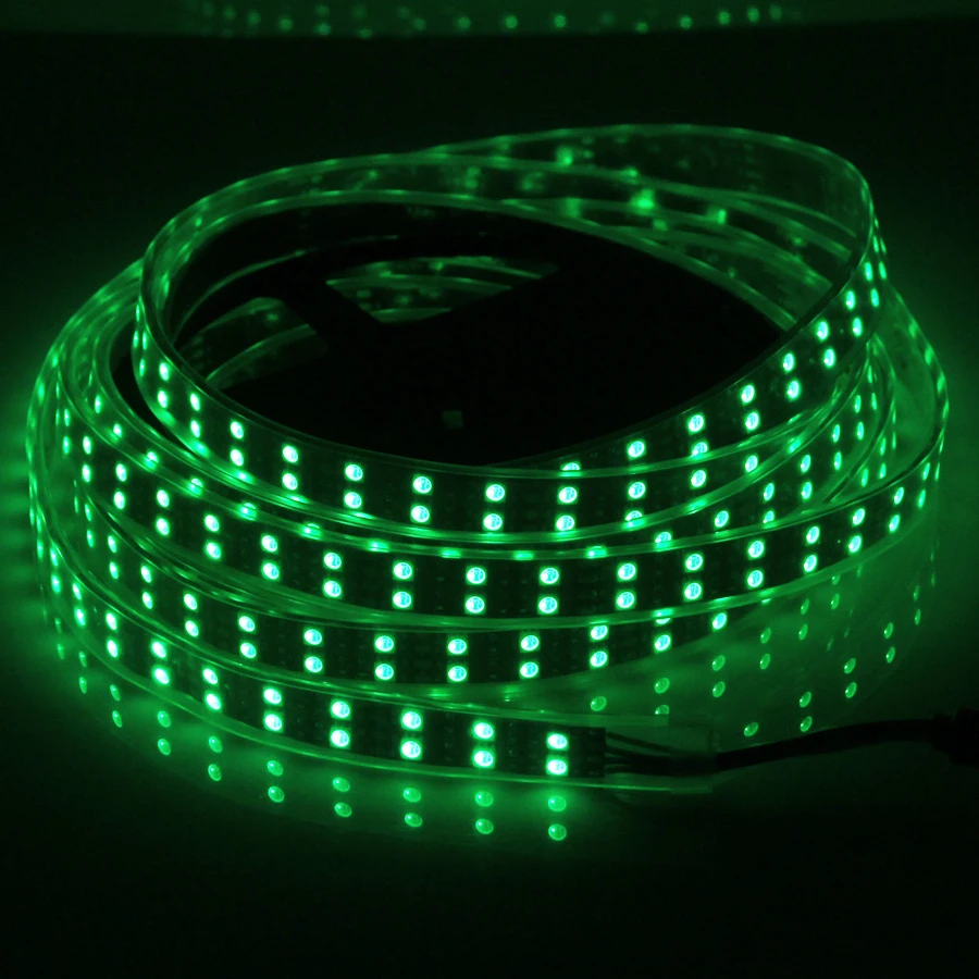 Новая Черная Светодиодная лента PCB RGB 5050 двухрядная черная печатная плата IP67