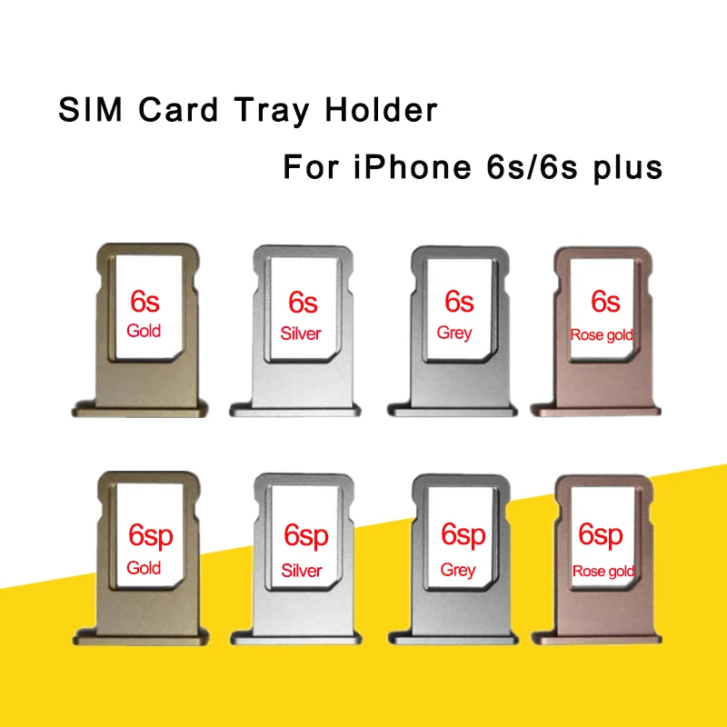 

Nano SIM Card Tray Holder For Apple iPhone 6s 6s Plus Grey Silver Gold Rose Gold Sim Tray Holder RepairCan Customize IMEI Number