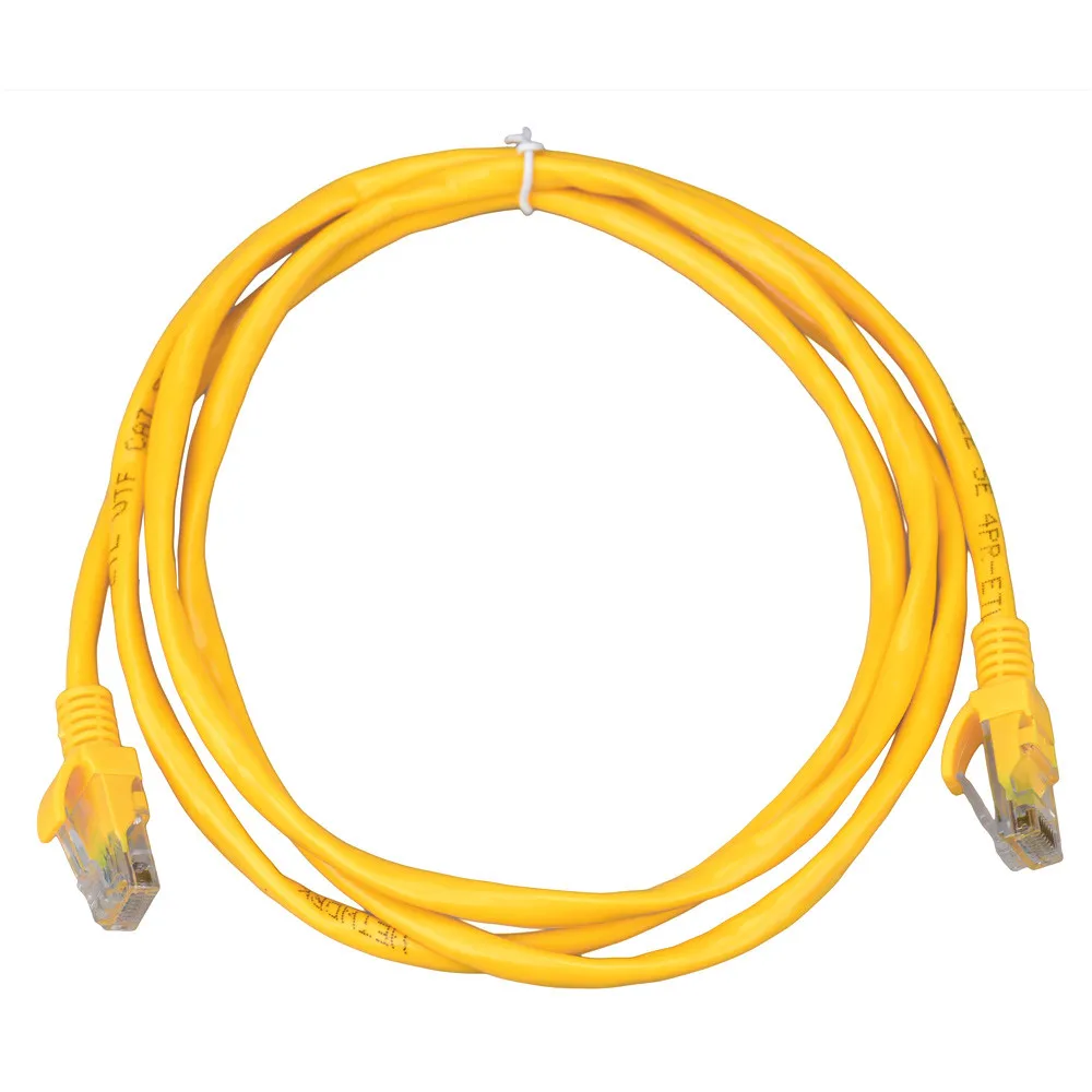 1.5M Yellow External  Network Ethernet Cable CAT5e 100% Copper RJ45  (10)