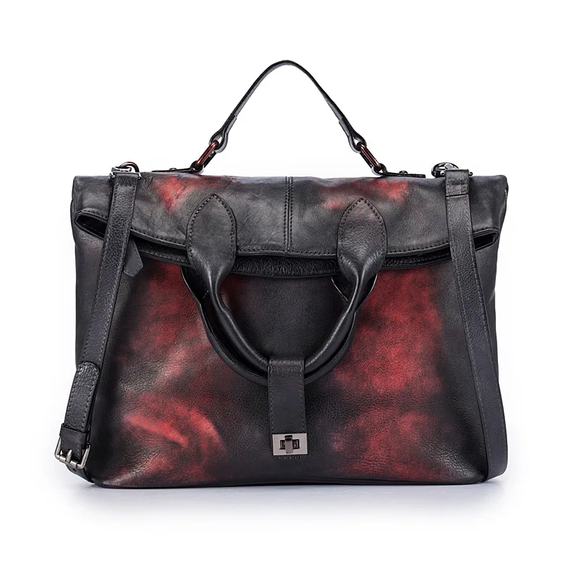 EUMOAN, новинка, оригинальная женская кожаная сумка через плечо, большая сумка в ретро стиле
