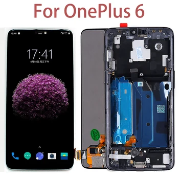 

6.28 inch For OnePlus 6 + Six LCD Display Touch Screen Digitizer with Frame Panel Assembly Replacement For oneplus6 LCD Display