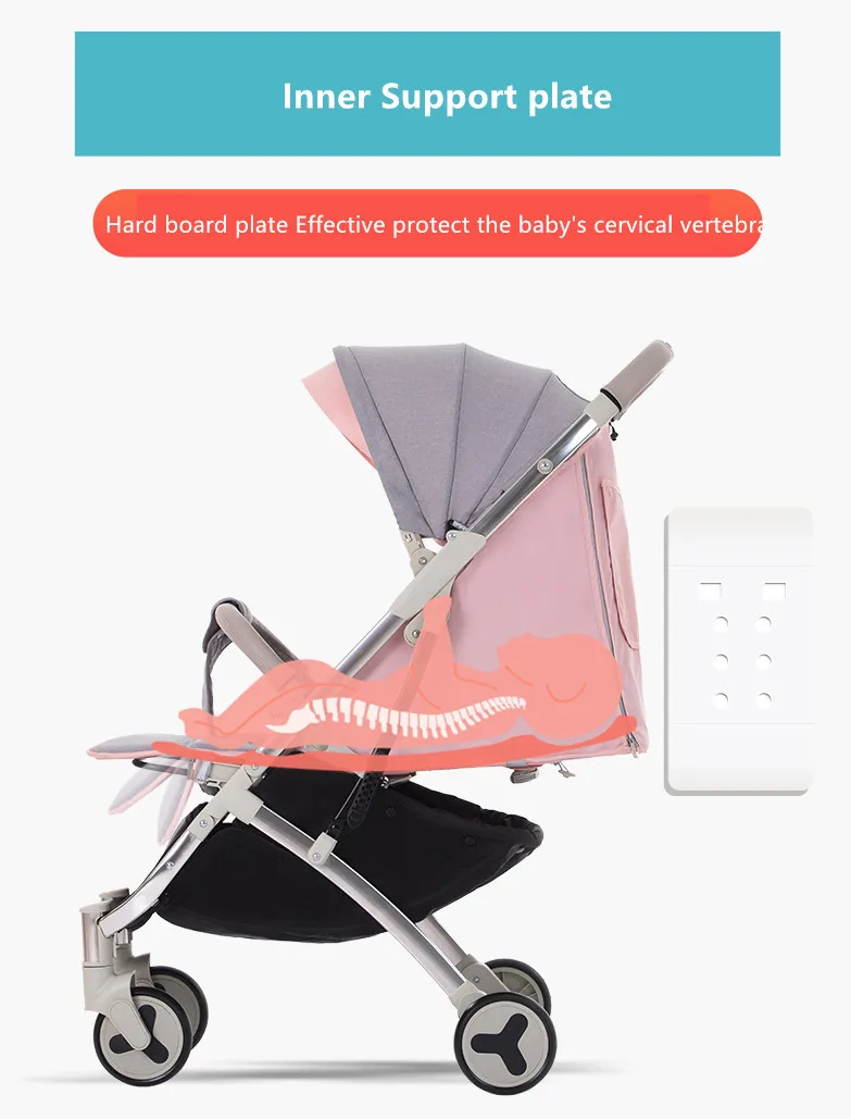 Discount New Brand Baby Stroller Ultra Light Portable Folding Can Sit Lie Baby Child Kids Simple Pocket Mini Bike Hand Push Trolley 9