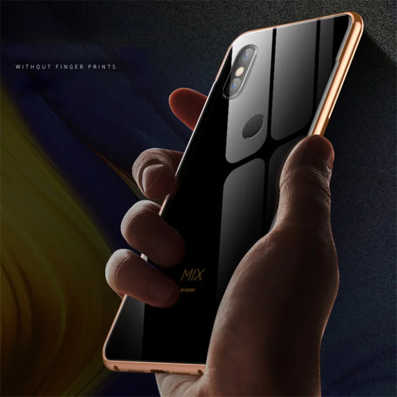 Xiaomi mi x 3 чехол Роскошный металлический бампер чехол на Xiaomi mi x 3 Прозрачный задний Чехол из закаленного стекла для телефона mi x3