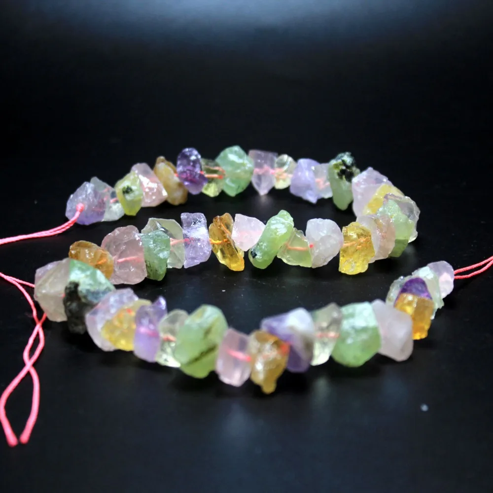 

AAA+ Unpolished Irregular Shape Mix Natural Stone Beads For Jewelry Making Diy Bracelet Crystal Quartz Beads Strand 15.5''