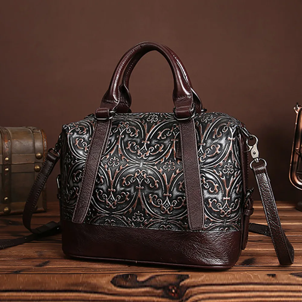 embossed leather purse