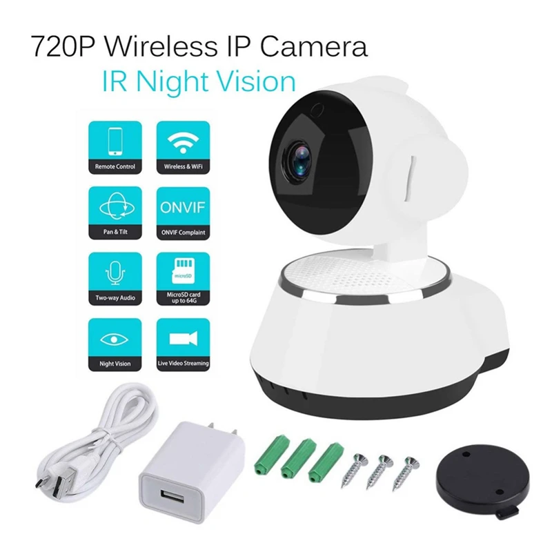 

720P Home Security Wifi IP Camera Two Way Audio Wireless Camera IR Night Vision Motion Detection CCTV Surveillance Baby Monitor