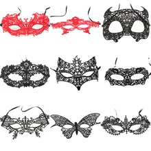 Wholesale Black Red White Lace Masks for Halloween Girls Women Sexy Lady Masquerade Party Fancy Dress Costume