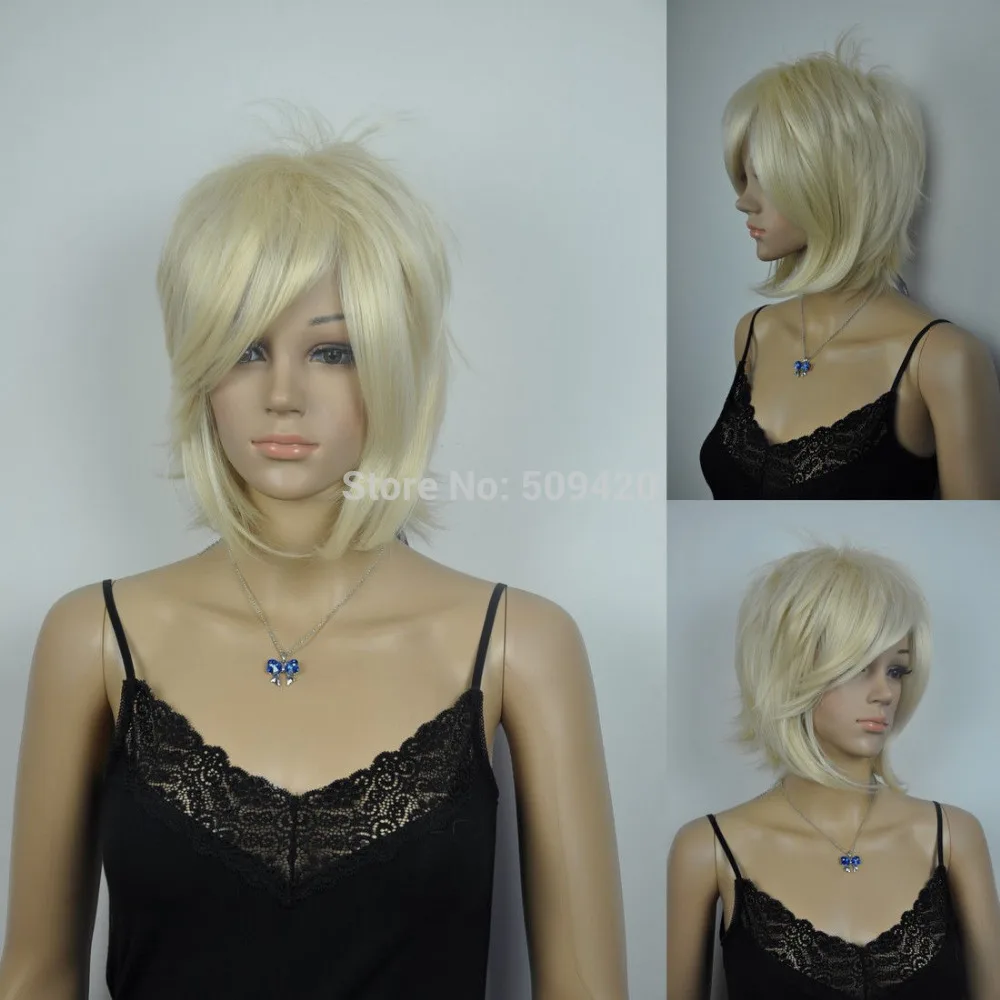 Zcd Fsx59826 Short Blonde Fluffy Short Punk Rock Hair Wig Cosplay Hair Wig Synthtetic Vogueew Wig Cosplay Cosplay Hairhair Wigs Aliexpress