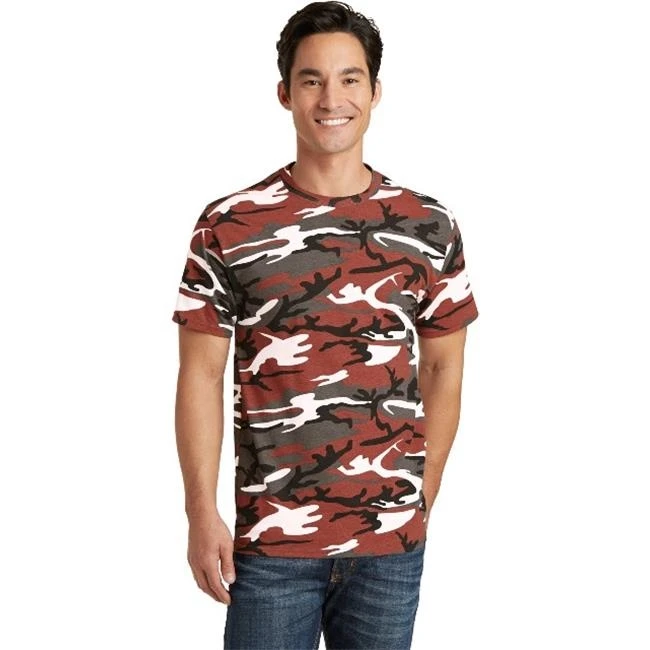 Port & Co PC54C Core Cotton Camo Tee Red Camo - Medium