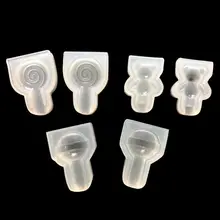 3D Pirulito Urso Ofício DIY Resina UV Jóia Que Faz Ferramentas de Moldes de Silicone Líquido M0XF(China)