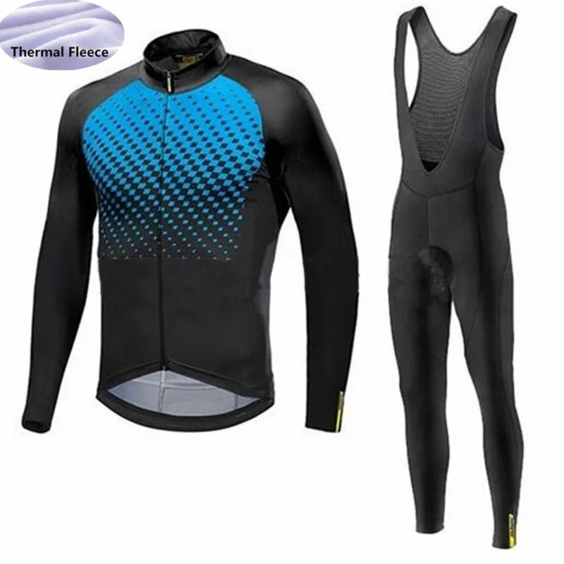 

Cycling jerseys set men Long sleeves Winter Thermal Fleece Ropa Ciclismo 2018 triathlon outdoor sport Cycling Clothing
