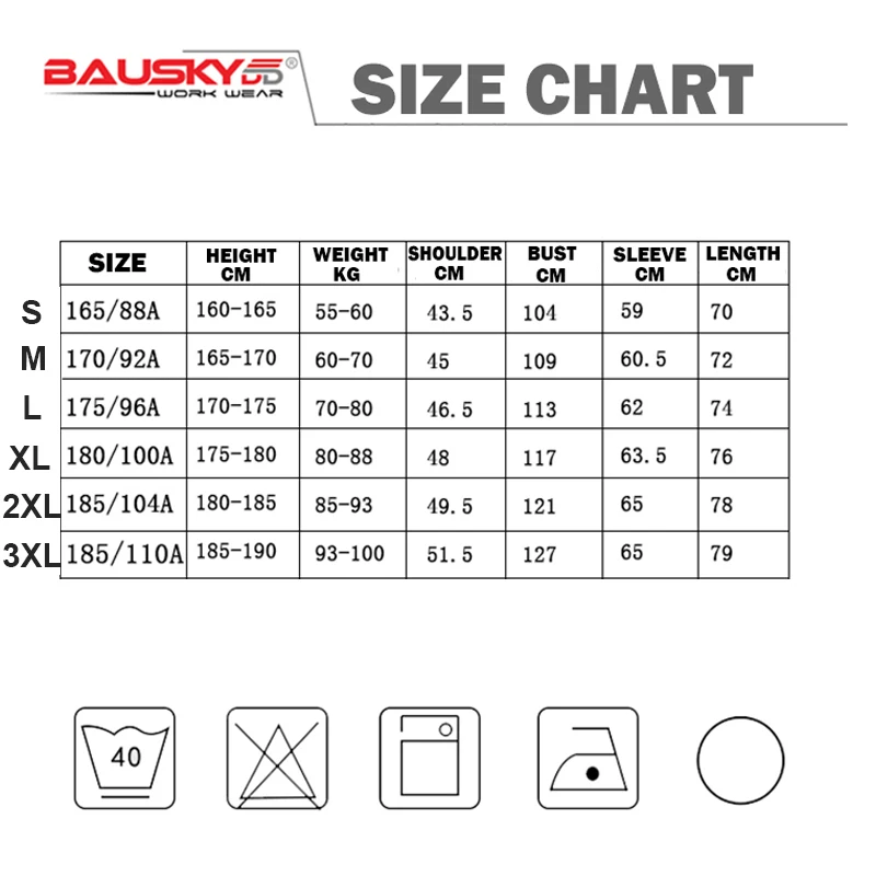 Bauskydd мужские рабочие рубашки из полиэстера и хлопка с длинным рукавом, Мужская рабочая одежда, Рабочая форма, рубашки