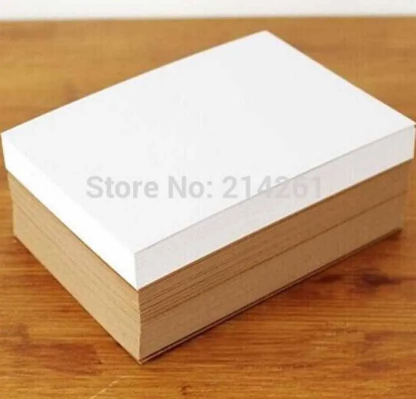 

2019 hot sale new DIY Paper Cardboard A4 White Blank Paper Cardboard Draft Art Draw Daily Note Card White Paper Card Paper Tag