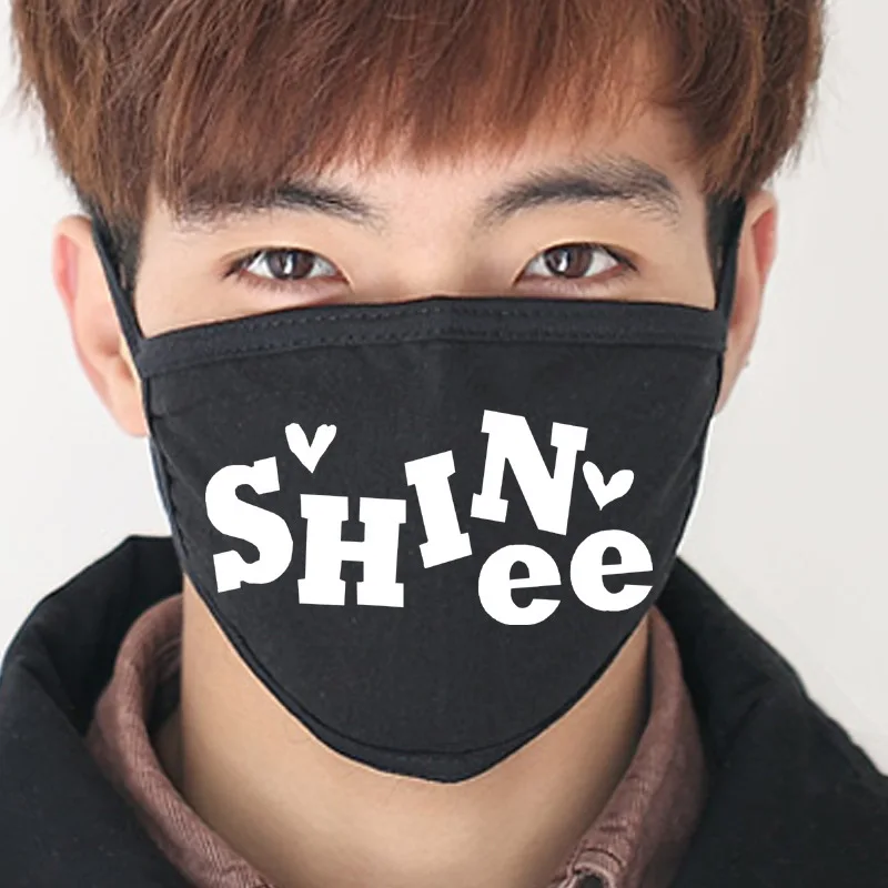 

Anti SHINEE 2016 new black cotton dust mask mouth masks collective SHINEE kpop k-pop star teen mouth-muffle face respirator face