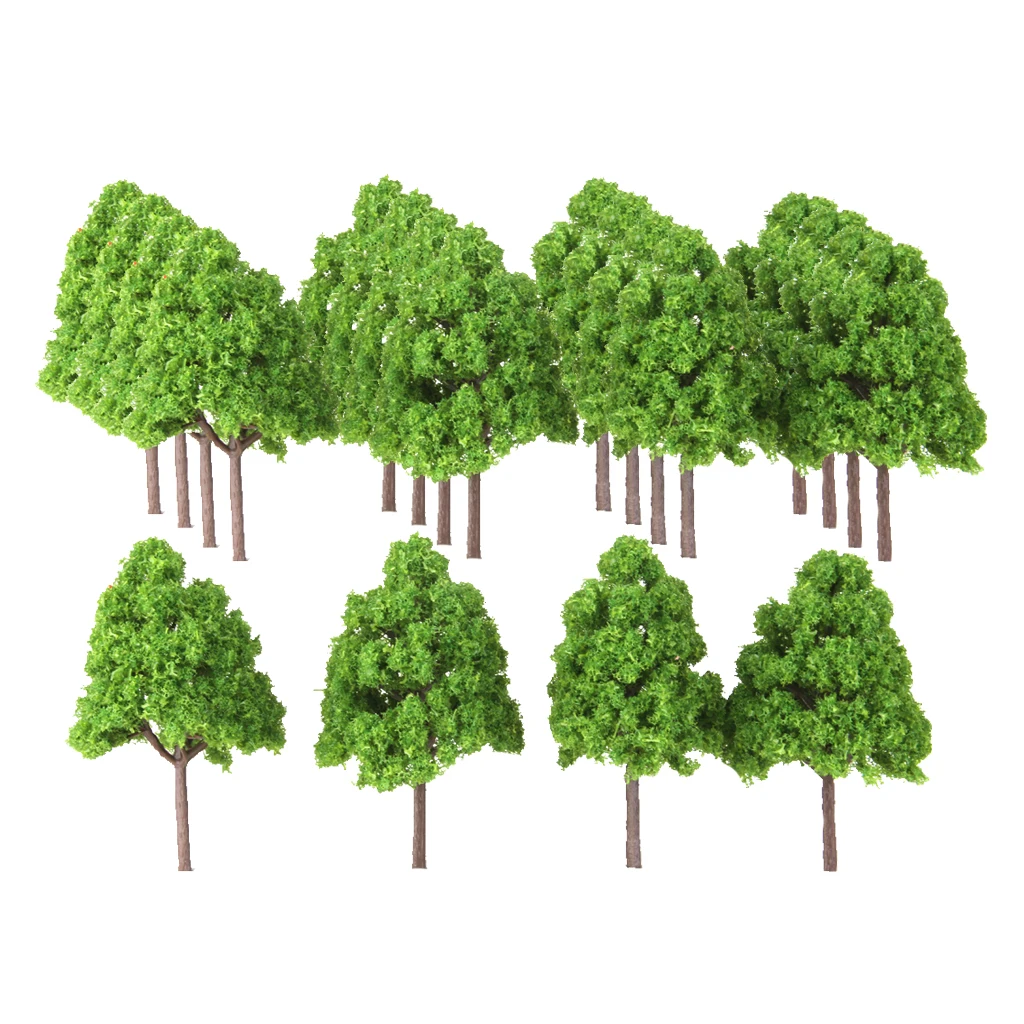 25Pcs Train Layout Model Trees 1:150 N Scale Garden War Game Diorama Scenery Accessory