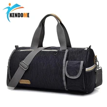 Высококачественная портативная Большая вместительная Водонепроницаемая спортивная сумка для фитнеса, Мужская Женская Складная Нейлоновая дорожная сумка, спортивная сумка через плечо