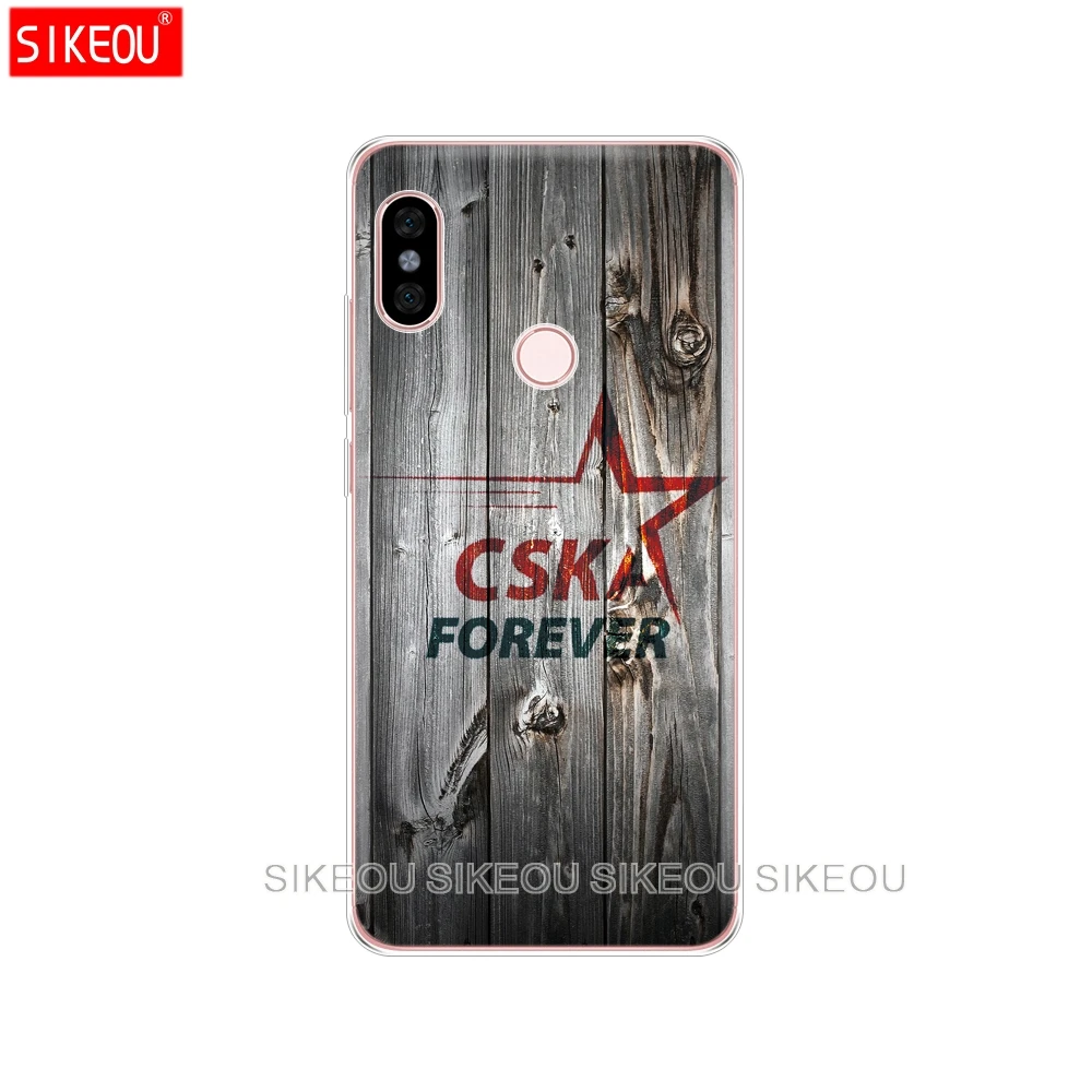 Silicone Cover phone Case for Xiaomi redmi 5 4 1 1s 2 3 3s pro PLUS redmi note 4 4X 4A 5A Football CSKA Moscow Team