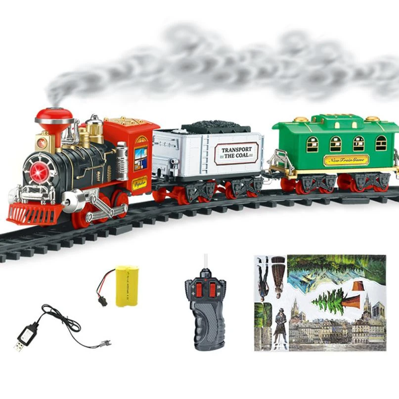 train set with smoke