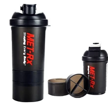 Nueva 500 ML Botella de Agua de $ number capas Con Estilo Portable de la salud Batido de Proteína En Polvo Mezclador de Bici/Al Aire Libre/Acampar Caldera