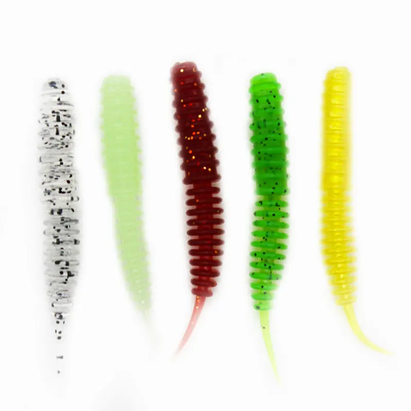 

Free ship 10pcs good swimbait needle tail soft plastic worm lure grub bait Luminous black fishing lures