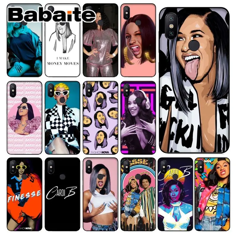 Babaite American Rap Singer Cardi B Coque Shell Phone Case for Xiaomi Mi 8 SE 6 Note 3 MIX 2 2S Cover | Мобильные телефоны и