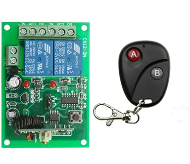 

Smart Multiple DC 12V 24V 10A 315/433 MHz 2CH 2 CH Wireless Relay RF Remote Control Switch Receiver+Transmitter /shutters/Lamp