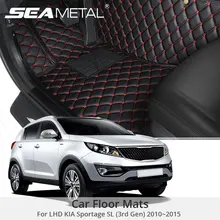 Для LHD Kia Sportage SL 2013 2012 2011 2010 автомобильные коврики из искусственной кожи ковер объемный авто аксессуары для интерьера