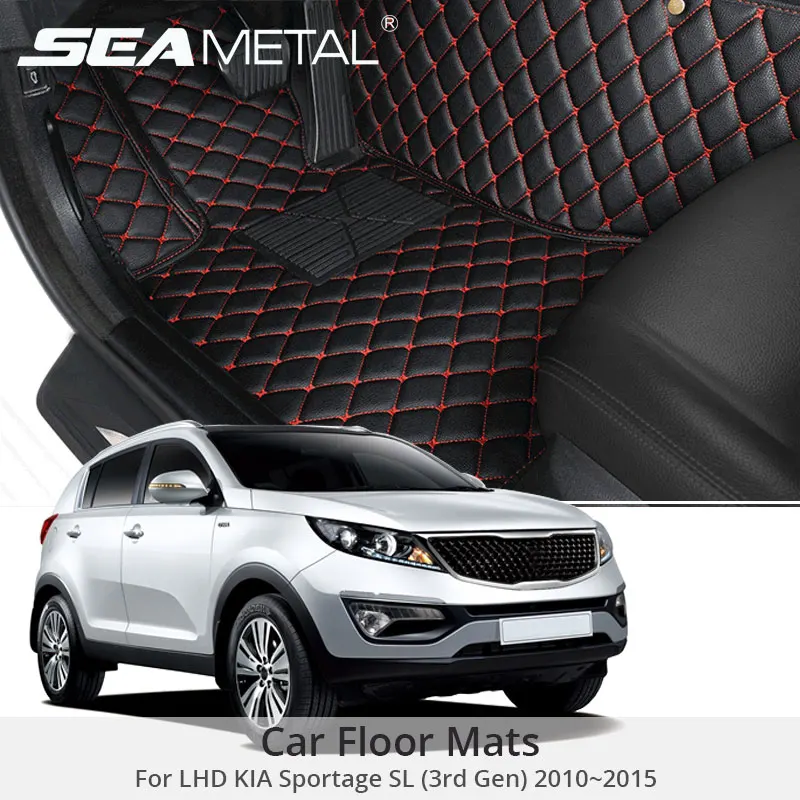 

For LHD Kia Sportage SL 2015 2014 2013 2012 2011 2010 Car Floor Mats Artificial Leather Rug Surround Auto Interior Accessories