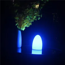 D10*H15cm Romantic Rechargeable 16 Color Egg Shape Led Night Lamps Outdoor RGB Led Bar KTV Table Lamp With Remote Control 1pc usb rechargeable rgb egg led night light outdoor desk multicolor pub club ktv atmosphere lamp light with remote controller