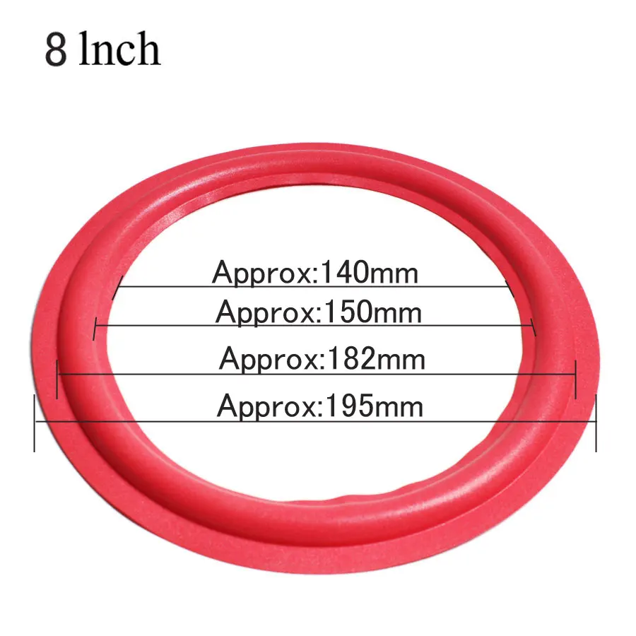 2 шт. 8 дюймов 10 дюймов 12 дюймов красное кольцо из вспененного материала для динамика объемного сабвуфера НЧ динамик ремонт DIY часть Губка Кольцо сторона