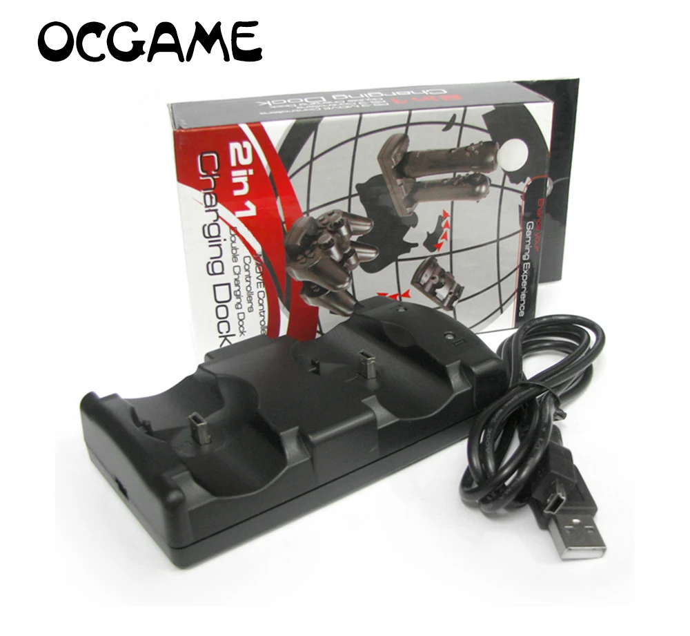 

2 in 1 Dual charging dock charger for playstation 3 PS3 Wireless controller / PS3 controller Hot Worldwide OCGAME
