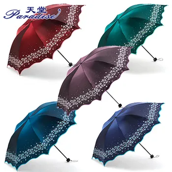 

Full blackout color flash umbrellaUmbrella Rain Women Fashion Arched Princess Umbrellas Female Parasol Creative Gifts Paradise