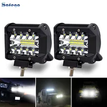 Buy Safego LED Bar 4 Inch 60W LED Work Light Bar Motorcycle barra for Offroad Car 4x4 led Light bar For Truck Boat SUV ATV 12V 24V Free Shipping