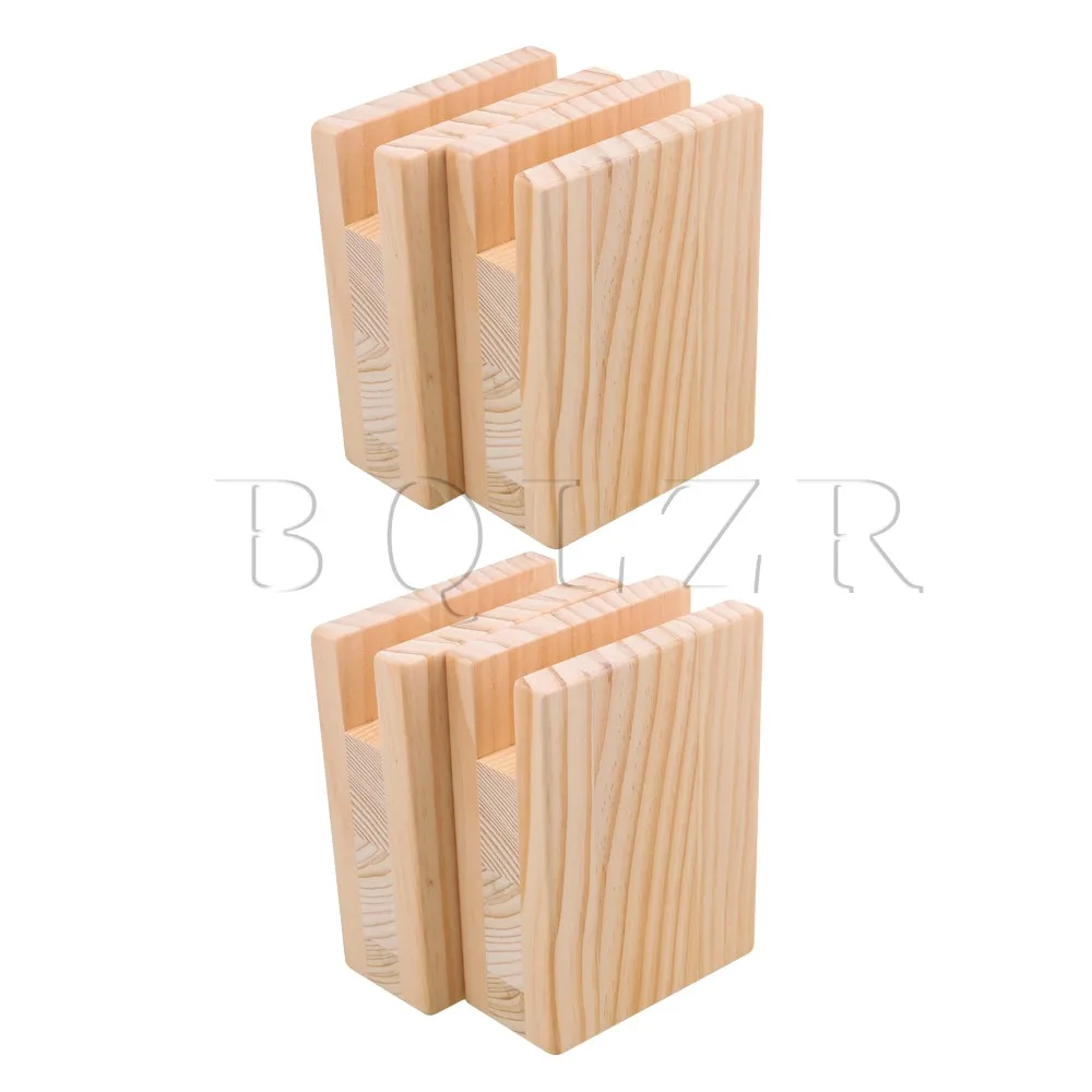 BQLZR 10x5x13.2cm Wood Table Desk Bed Risers Lift Furniture Lifters Storage for 2CM Groove Feet Up to 10CM Lift Pack of 4 BQLZR 10x5x13.2cm Wood Table Desk Bed Risers Lift Furniture Lifters Storage for 2CM Groove Feet Up to 10CM Lift Pack of 4