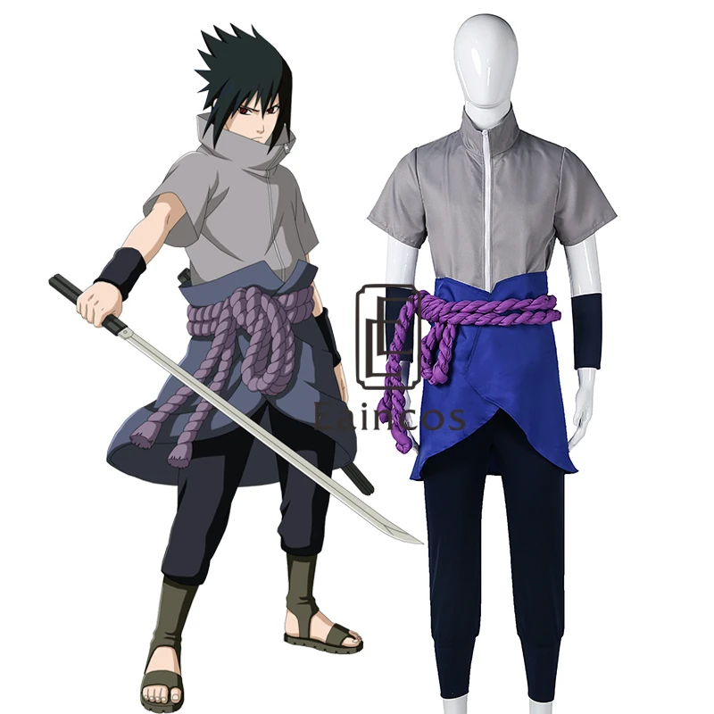 アニメnaruto ナルト 疾風伝うちはサスケ制服コスプレハロウィンコスチューム衣装忍者cosフルセットカスタム製 Anime Costumes Aliexpress