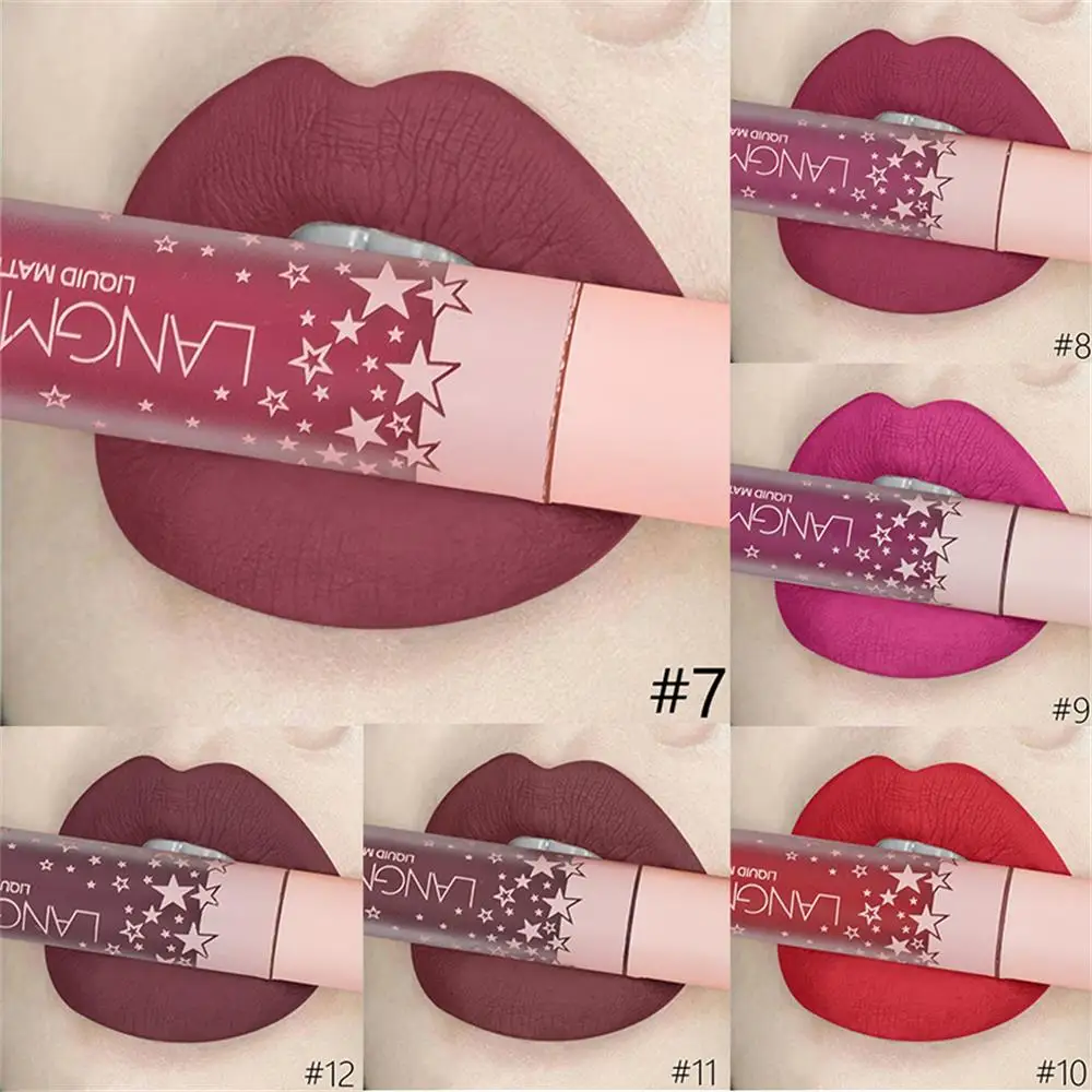 

12 Colors Liquid Lipstick Makeup Lips Paint Lipstick Matte Velvet Waterproof Long Lasting Red Tint Lip Gloss Beauty Maquiagem