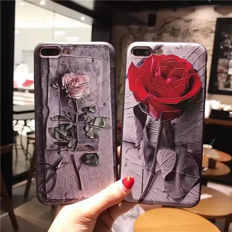 Ascromy-Cover-For-iPhone-5-S-5S-SE-6-6S-7-Plus-iPhone5-Soft-TPU-Silicon-Relief-Rose-Flower-Pattern-Case-Mobile-Phone-Accessories-1 (40)