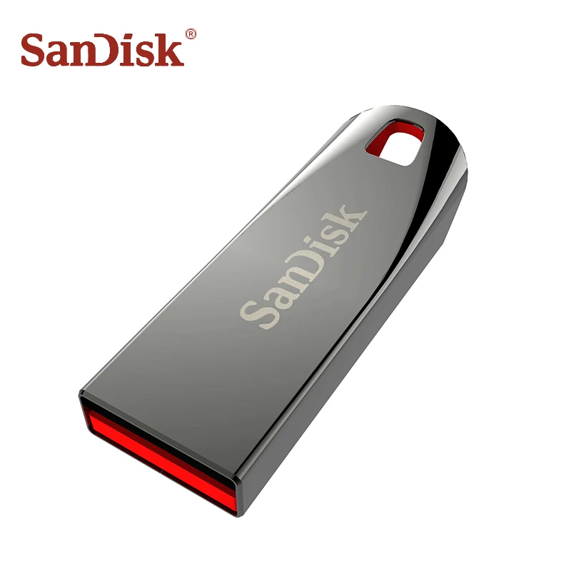 SanDisk металлический USB флеш-накопитель 64 ГБ 32 ГБ USB 2,0 Флешка 16 ГБ 8 ГБ флеш-карта памяти, Флеш накопитель usb флешка