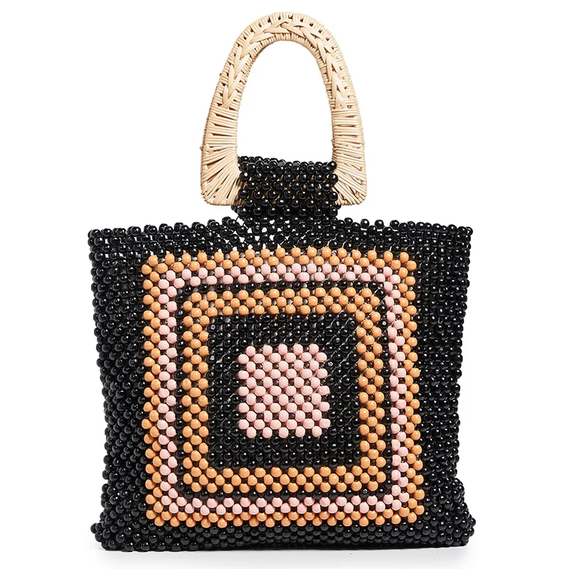 

Round Acrylic Handbags Beads Shoulder Bags Summer Beach Bag