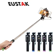 Eustak Extendable Folding Wired Selfi Self Selfie Stick Monopod For Samsung huawei xiaomi iphone 5 6