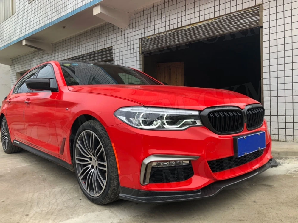 Для BMW 5 серии G30 G31 G38 520i 530i 540i M Sport углеродное волокно передний бампер спойлер подбородок фартук